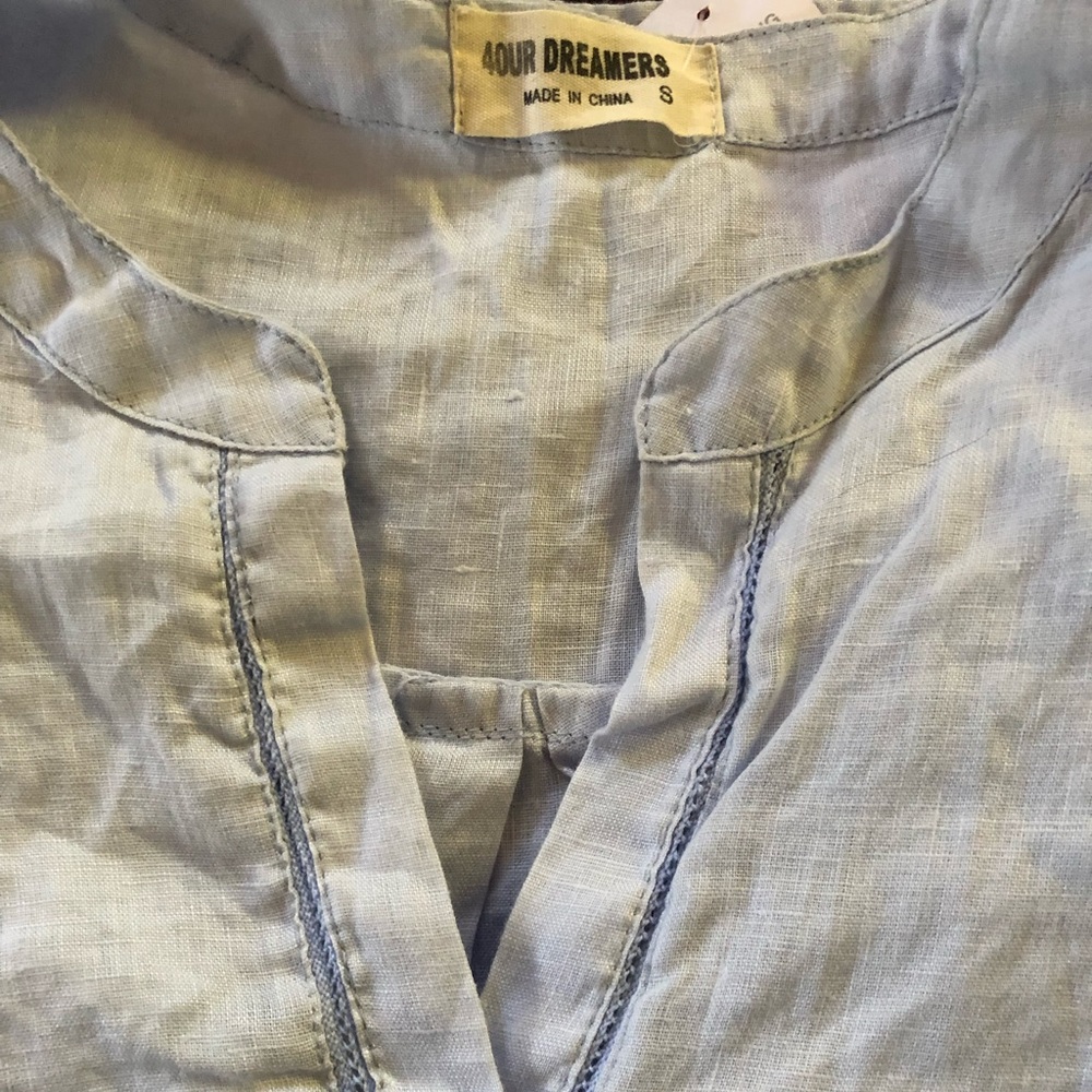 Anthro 4our Dreamers linen blouse - Picture 6 of 6